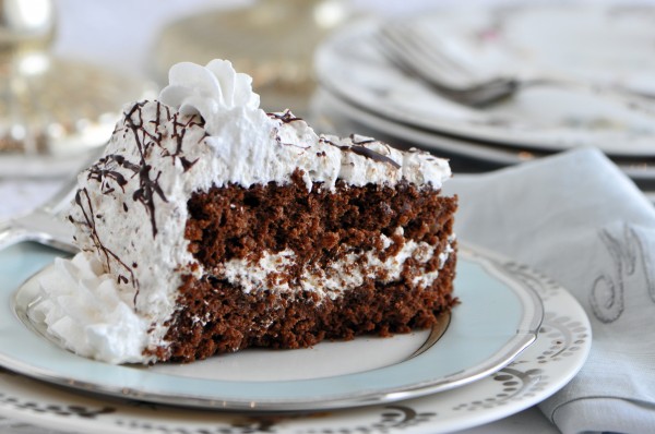 "Light and nutty Chocolate Noisette Layer Cake"