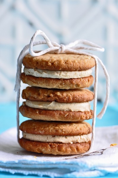 "Crunchy, nutty peanut butter cookies sandwiching a creamy peanut butter filling."