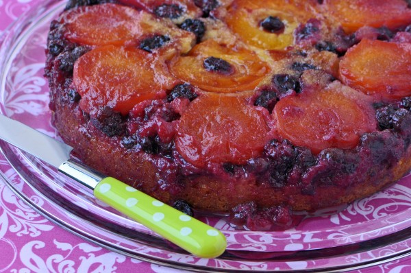 "Apricot-Berry Upside-Down Cake"