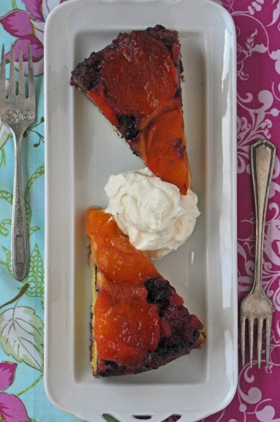 "Apricot-Berry Upside-Down Cake"