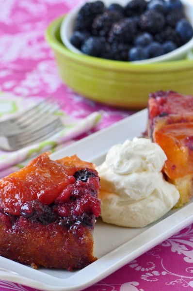 "Apricot-Berry Upside-Down Cake"