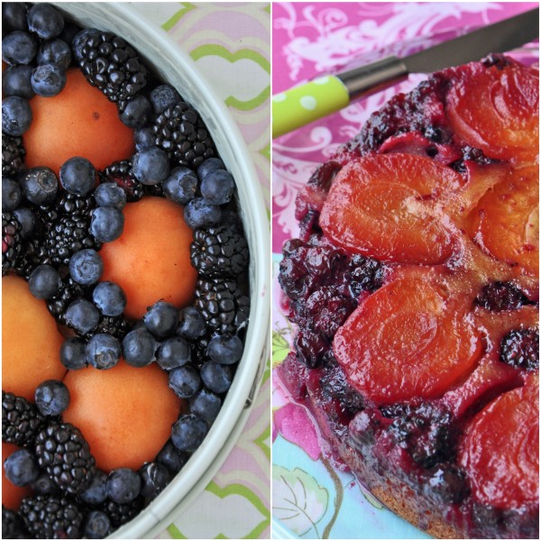 "Apricot-Berry Upside-Down Cake"