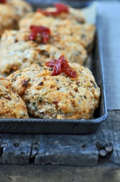 "Sun-dried Tomato and Sausage Scones"