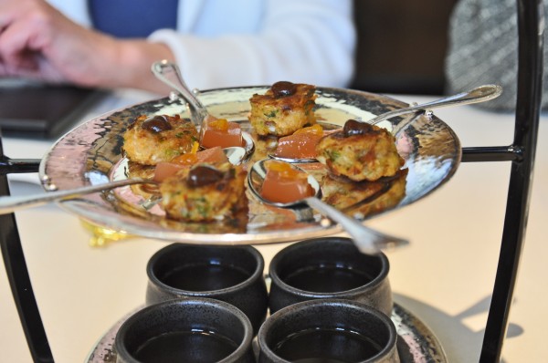 "Canapés served at Cyrus Restaurant, Healdsburg, CA"