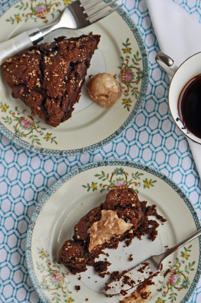"Double Chocolate Scones with Cinnamon Butter"