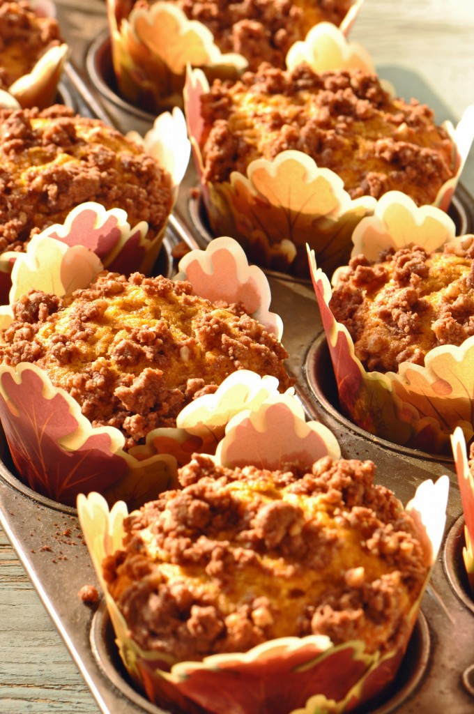 Pumpkin Chocolate Streusel Muffins | Sifting Focus