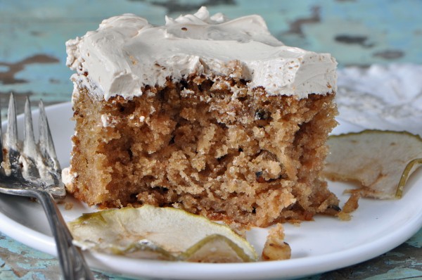 "Apple Spice Cake with Brown Sugar Frosting"