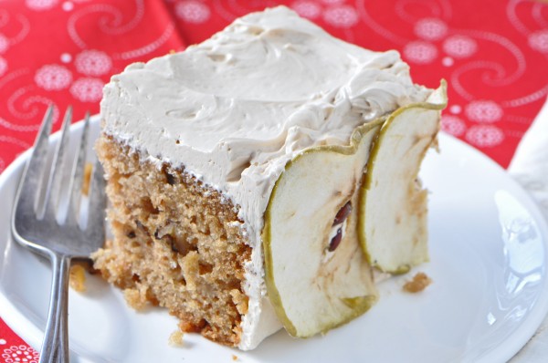 "Apple Spice Cake with Brown Sugar Frosting"