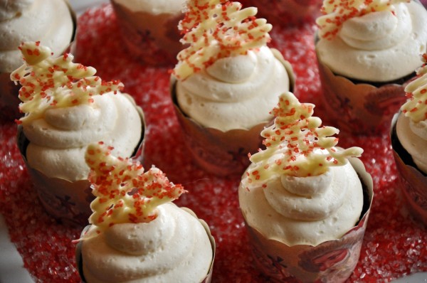 "Spiced Rum Chocolate Cupcakes with Spiced Rum Buttercream"
