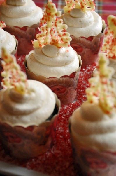 "Spiced Rum Chocolate Cupcakes with Spiced Rum Buttercream"