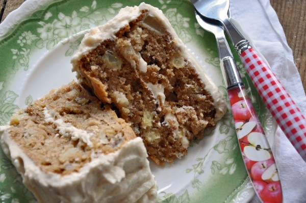 Apple Cake with Brown Butter Buttermilk Frosting