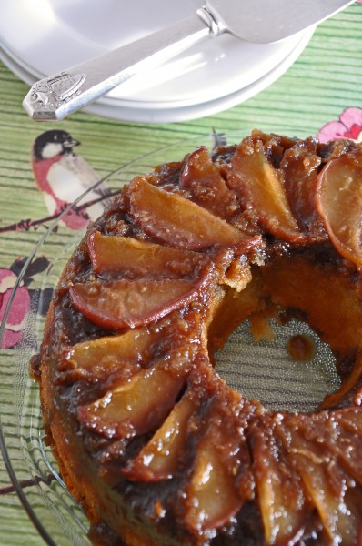 Ginger Spiced Upside-Down Pear Cake Recipe