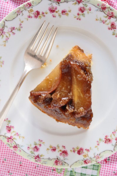 Ginger Spiced Upside-Down Pear Cake Recipe