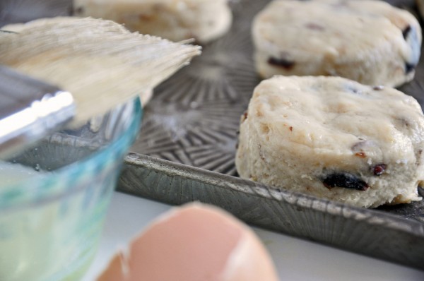 Cranberry Pecan Cream Scones with Orange Glaze