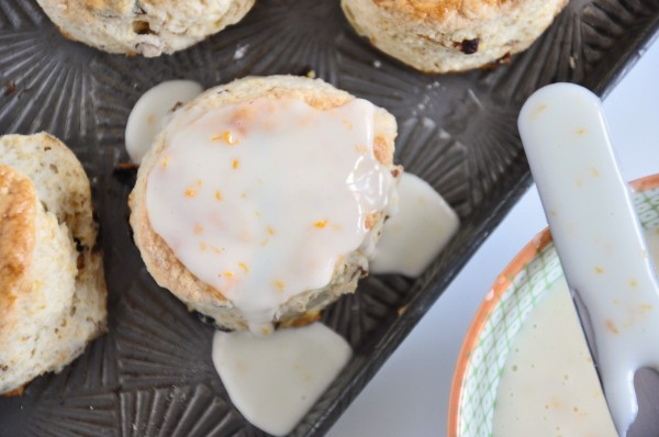 Cranberry Pecan Cream Scone with Orange Glaze Recipe