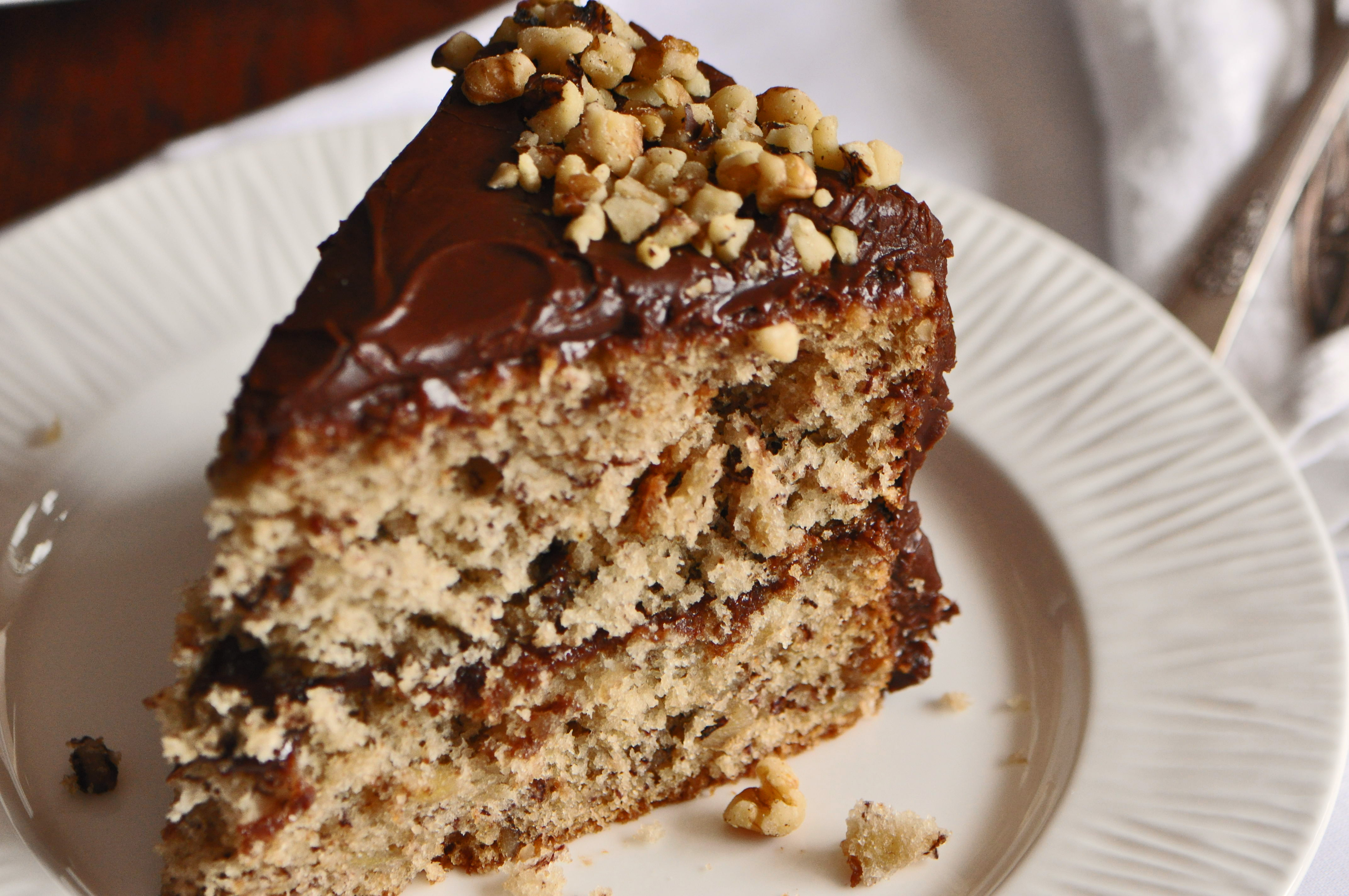 Buttermilk Banana Cake with Coffee-Chocolate Frosting Recipe