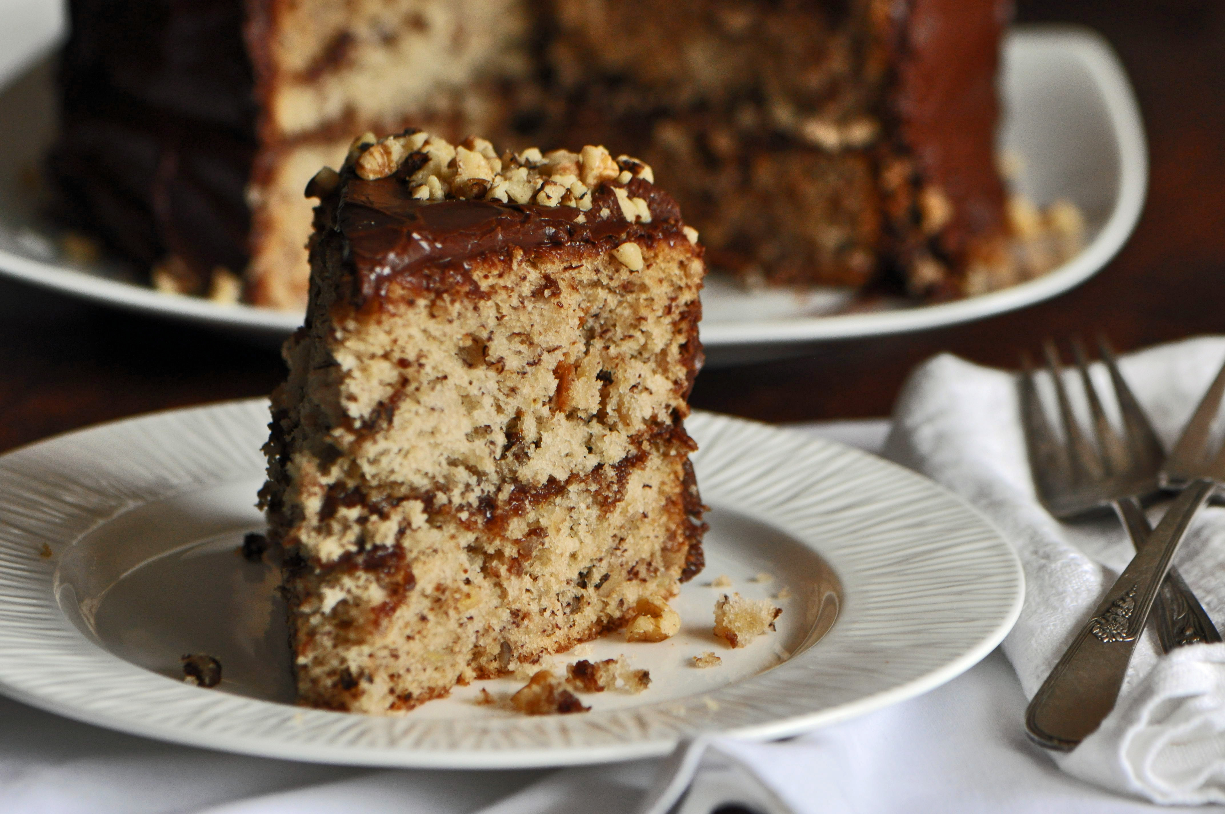 Buttermilk Banana Cake with Coffee-Chocolate Frosting Recipe