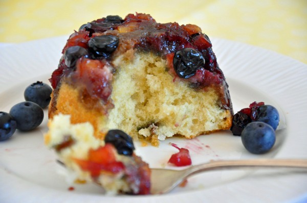 Pineapple, Blueberry, Coconut Upside-Down Cakes Recipe