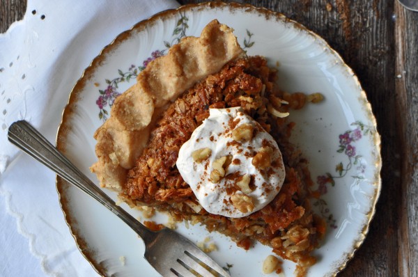 Maple Oatmeal Walnut Pie Recipe