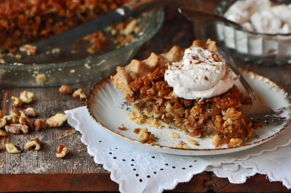 Maple Oatmeal Walnut Pie Recipe