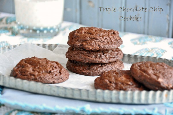 Triple Chocolate Chip Cookies Recipe