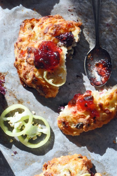 Jalapeño Cheddar and Blackberry Scones Recipe