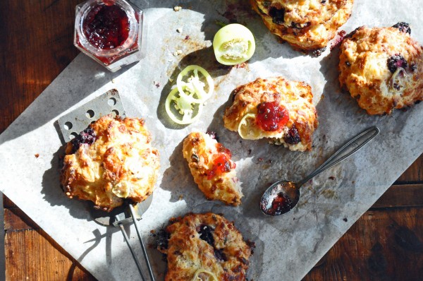 Jalapeño Cheddar and Blackberry Scones Recipe