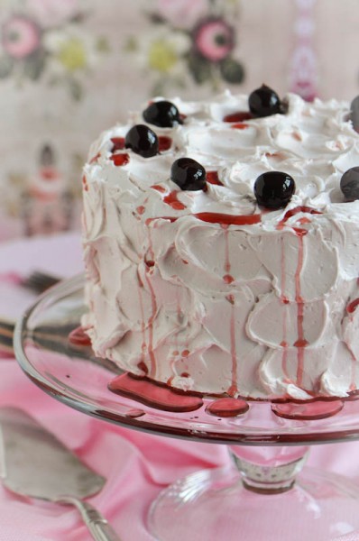 Candy Cherry Cake with Cherry Buttercream Recipe