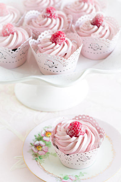 Black Cocoa Cupcakes with Raspberry Chambord Buttercream Recipe