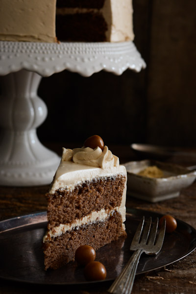 Spice Cake with Caramel Swiss Buttercream Recipe