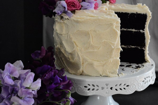 Chocolate 'Beer' Cake w Sour Cream Caramel Frosting Recipe