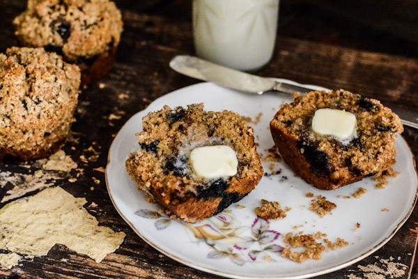 Whole-Grain Blueberry Muffins  Recipe