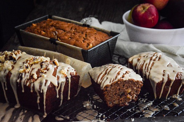 Apple Walnut Bread with Brown Sugar Glaze Recipe