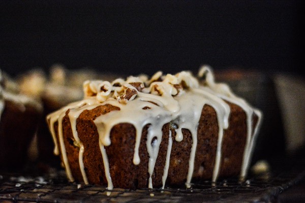 Apple Walnut Bread with Brown Sugar Glaze