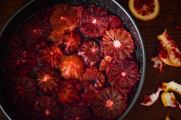 Upside-Down Blood Orange and Polenta Cake Recipe