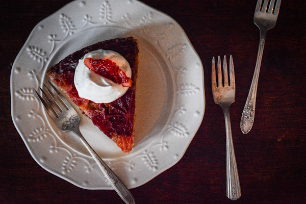 Upside-Down Blood Orange and Polenta Cake Recipe