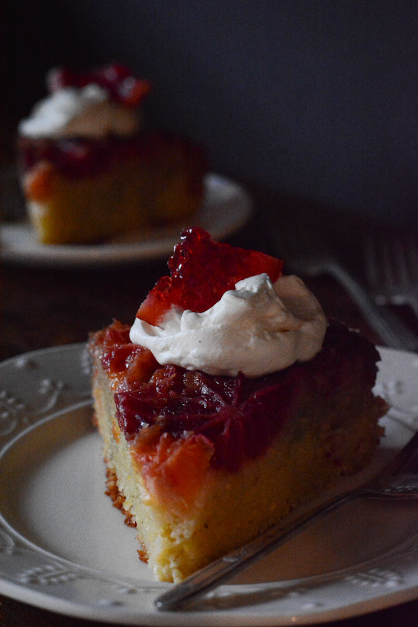 Upside-Down Blood Orange and Polenta Cake Recipe