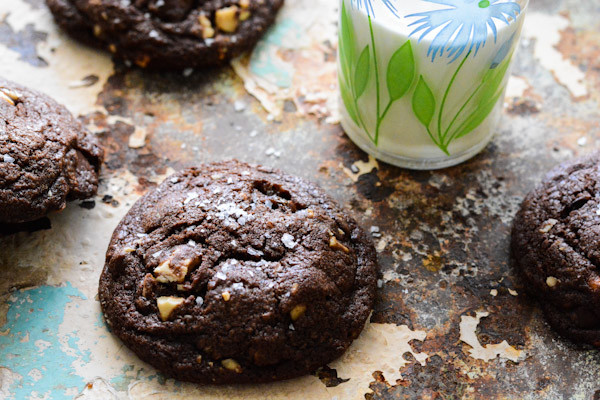 Chocolate Chocolate Chip Cookies with Toffee and Cashews Recipe