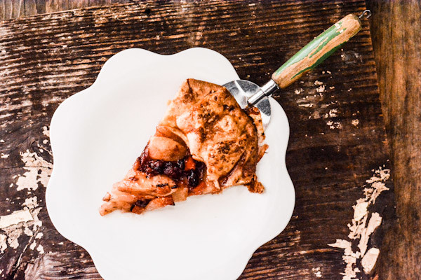 Pear Apricot and Cherry Galette