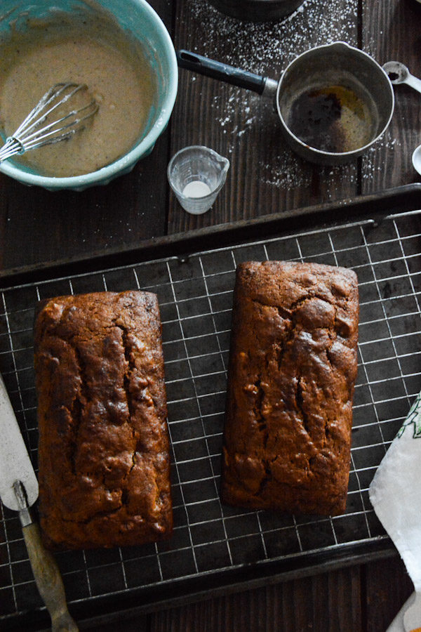 Pumpkin Bread with Brown Butter Maple Glaze Recipe