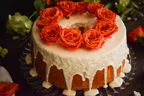 Orange Spice Angel Food Cake with Orange Glaze Recipe