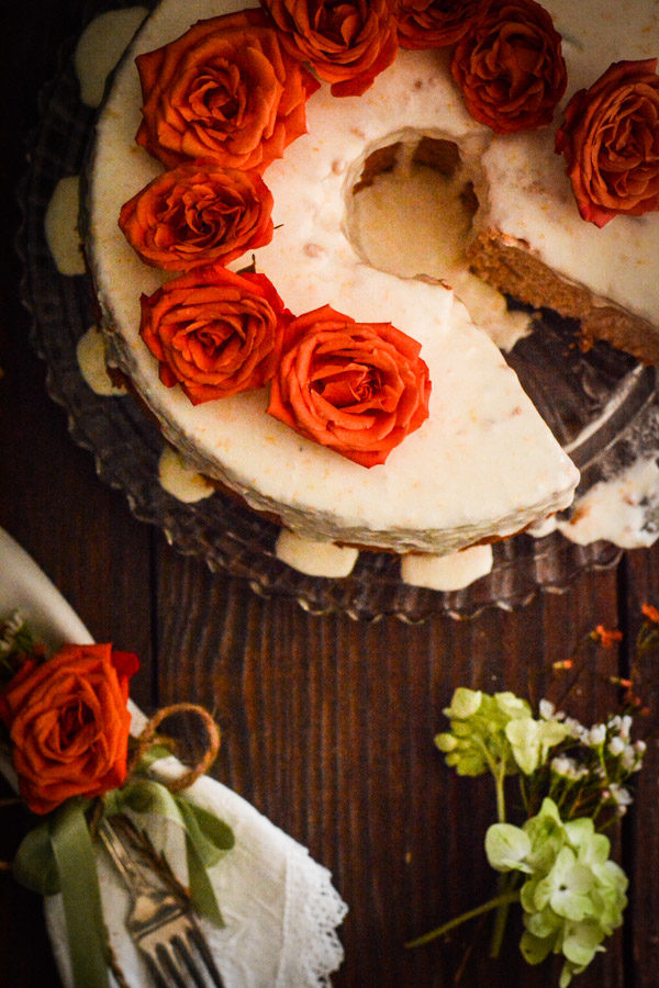 Orange Spice Angel Food Cake with Orange Glaze Recipe