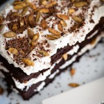 Chocolate Pumpkin Cake with Spiced and Spiked Whipped Cream Recipe