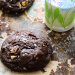 Chocolate Chocolate Chip Cookies with Toffee and Cashews Recipe