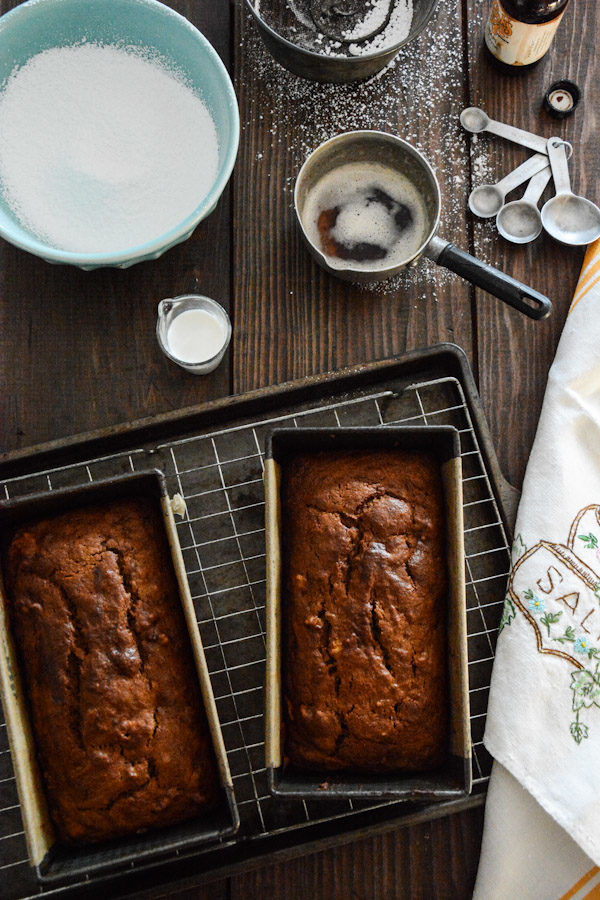 Pumpkin Bread with Brown Butter Maple Glaze Recipe